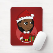 Weihnachtsmädchen-Cartoon Mousepad (Mit Mouse)