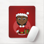 Weihnachtsmädchen-Cartoon Mousepad (Mit Mouse)