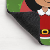 Weihnachtsmädchen-Cartoon Mousepad (Ecke)