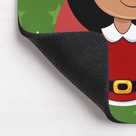 Weihnachtsmädchen-Cartoon Mousepad (Ecke)