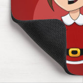 Weihnachtsmädchen-Cartoon Mousepad (Ecke)