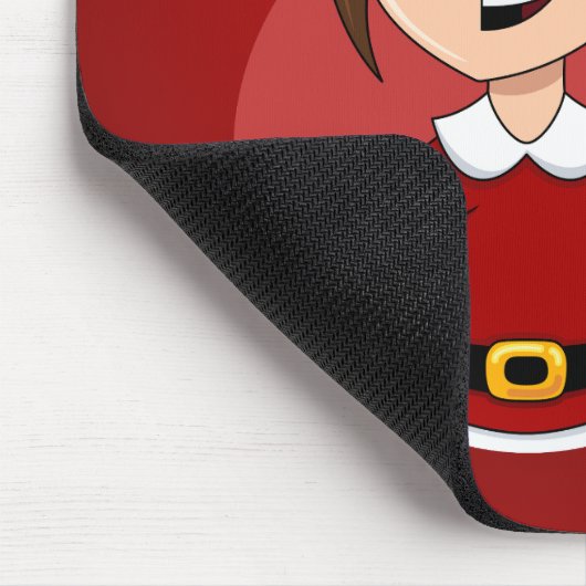 Weihnachtsmädchen-Cartoon Mousepad (Ecke)