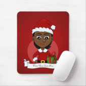 Weihnachtsmädchen-Cartoon Mousepad (Mit Mouse)