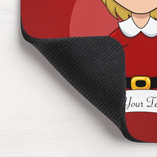Weihnachtsmädchen-Cartoon Mousepad (Ecke)