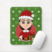 Weihnachtsmädchen-Cartoon Mousepad (Mit Mouse)