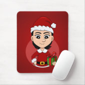Weihnachtsmädchen-Cartoon Mousepad (Mit Mouse)