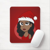 Weihnachtsmädchen-Cartoon Mousepad (Mit Mouse)