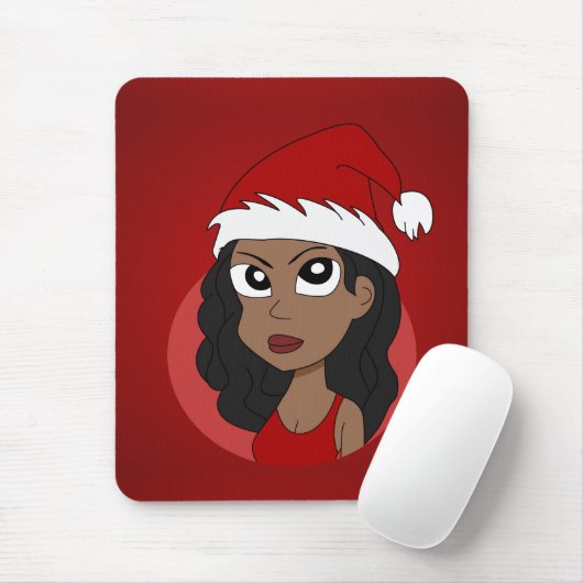 Weihnachtsmädchen-Cartoon Mousepad (Mit Mouse)
