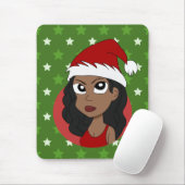 Weihnachtsmädchen-Cartoon Mousepad (Mit Mouse)
