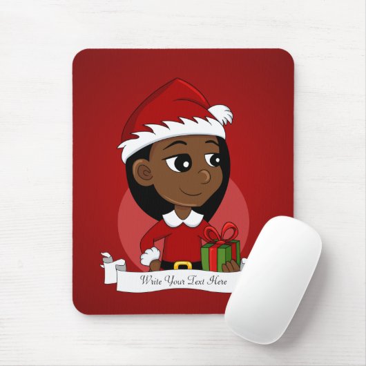Weihnachtsmädchen-Cartoon Mousepad (Mit Mouse)