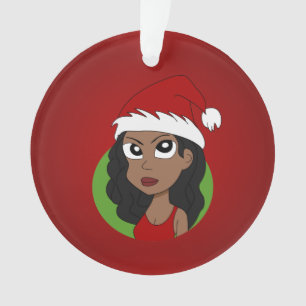 Weihnachtsmädchen Cartoon Ornament
