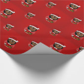 Weihnachtsmädchen Cartoon Packpapier (Ecke)