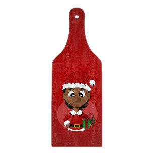 Weihnachtsmädchen-Cartoon Schneidebrett