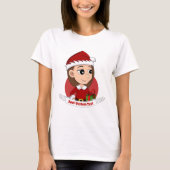 Weihnachtsmädchen Cartoon T - Shirt (Vorderseite)