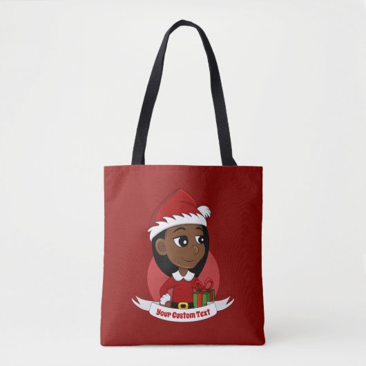 Weihnachtsmädchen Cartoon Tasche (Vorderseite)