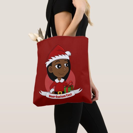 Weihnachtsmädchen Cartoon Tasche (Von Nahem)