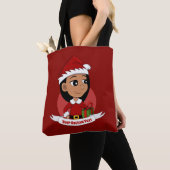 Weihnachtsmädchen Cartoon Tasche (Von Nahem)