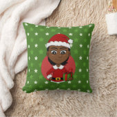 Weihnachtsmädchen Cartoon werfen Kissen (Decke)