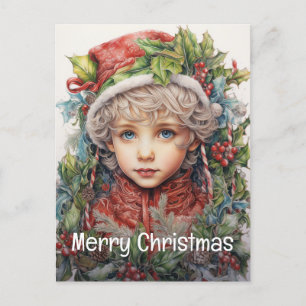 Weihnachtsmädchen Custom 13 von 25 Feiertagspostkarte