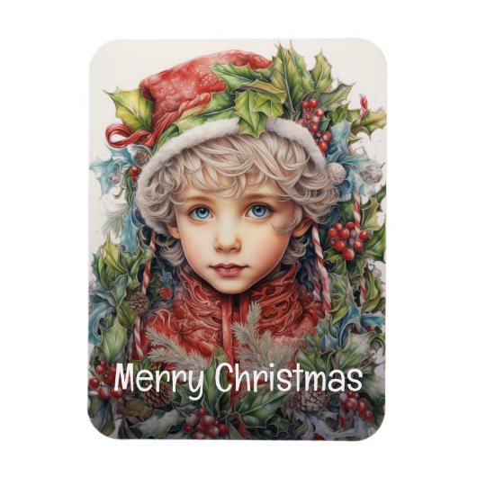 Weihnachtsmädchen Custom 13 von 25 Magnet (Vertikal)