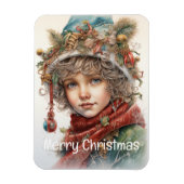 Weihnachtsmädchen Custom 19 von 25 Magnet (Vertikal)