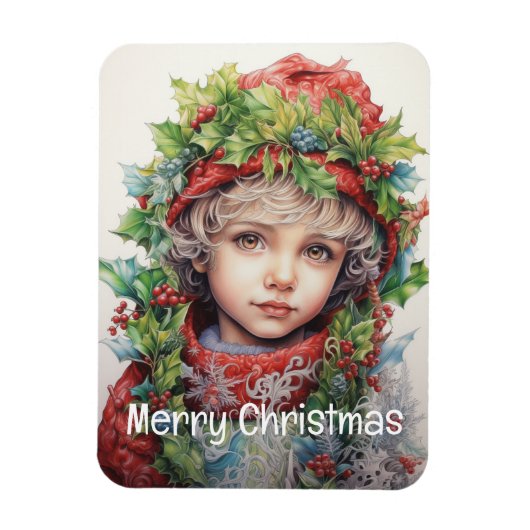 Weihnachtsmädchen Custom 4 von 25 Magnet (Vertikal)