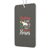 Weihnachtsmädchen das Pferde liebt Autolufterfrischer (Links)