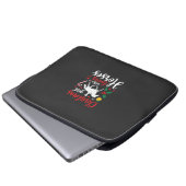 Weihnachtsmädchen, das Pferde liebt Laptopschutzhülle (Vorne Knopf)