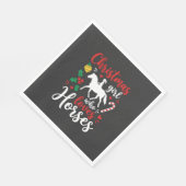 Weihnachtsmädchen, das Pferde liebt Serviette (Ecke)