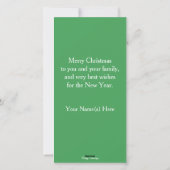 Weihnachtsmädchen Dekorationsbaum Feiertagskarte (Rückseite)