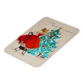 Weihnachtsmädchen Dekorationsbaum Magnet (Linke Seite)