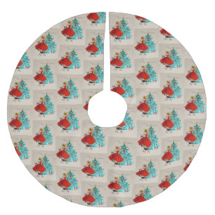 Weihnachtsmädchen Dekorationsbaum Polyester Weihnachtsbaumdecke