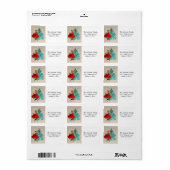 Weihnachtsmädchen Dekorieren Adressaufkleber (Vorne)