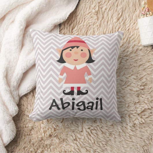 Weihnachtsmädchen Elf Pillow Kissen (Decke)