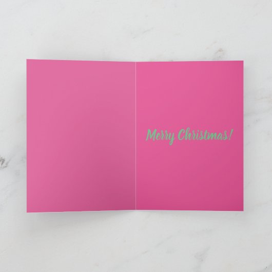 Weihnachtsmädchen. Feiertagskarte (Innenseite)