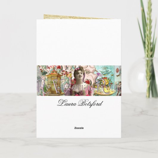 Weihnachtsmädchen Feiertagskarte (Rückseite)