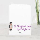 Weihnachtsmädchen Feiertagskarte (Rückseite)