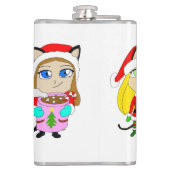 Weihnachtsmädchen Flachmann (Rückseite)