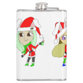 Weihnachtsmädchen Flachmann (Rückseite)