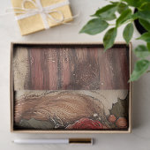 Weihnachtsmädchen Floral & Holly Decoupage Seidenpapier (Geschenk)