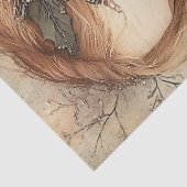 Weihnachtsmädchen Floral & Holly Decoupage Seidenpapier (Detail)