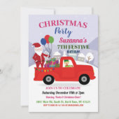 Weihnachtsmädchen Geburtstag Weihnachtsfest im Par Einladung (Vorderseite)