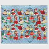 Weihnachtsmädchen Geschenkpapier (Flach)