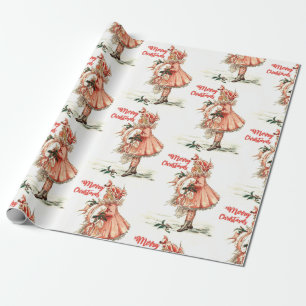 Weihnachtsmädchen Geschenkpapier