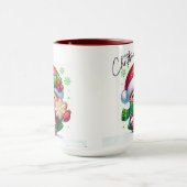 Weihnachtsmädchen halten ein Keks Tasse (Zentrum)