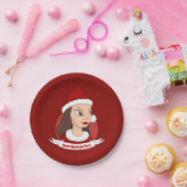 Weihnachtsmädchen / Junge Cartoon Pappteller (Party)