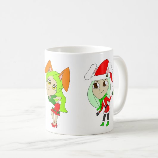 Weihnachtsmädchen Kaffeetasse (VorderseiteRechts)