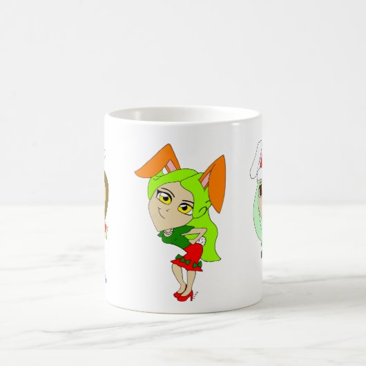 Weihnachtsmädchen Kaffeetasse (Mittel)
