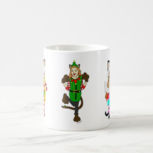 Weihnachtsmädchen Kaffeetasse (Mittel)