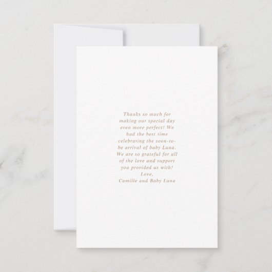 Weihnachtsmädchen Kinderdusche Dankeskarte (Rückseite)